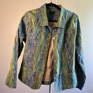 Analogy brocade jacket. No SIZE TAG. See measurements. Like new.